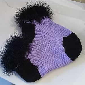 Handknitted Slippers/House Socks, Size Medium
